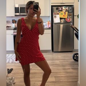 Princess Polly Red Polka Dot Nellie Dress